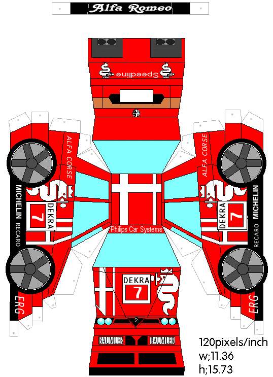 Alfa 155 DTM pap rmodell 