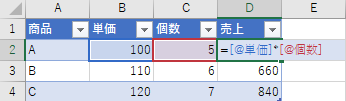 売上を計算（非スピル化）